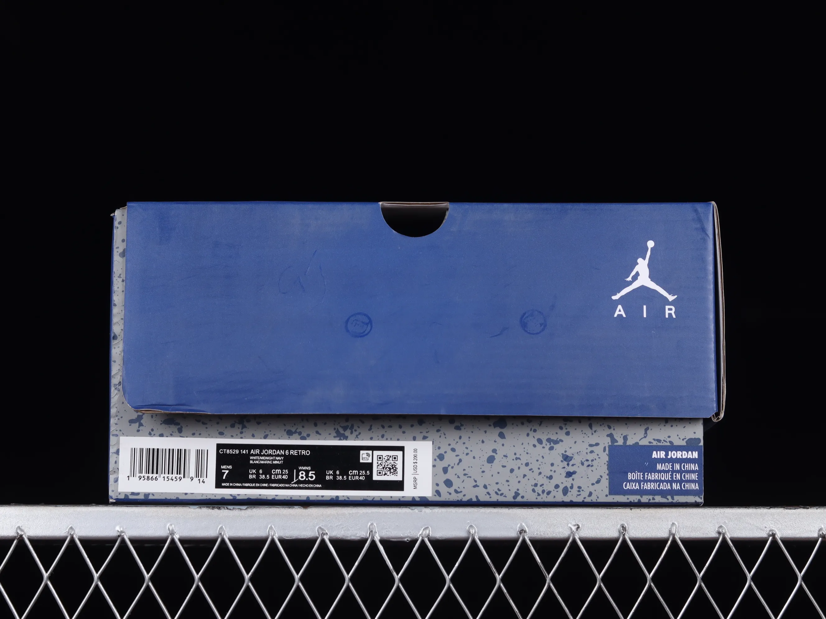 All categories Air Jordan Jordan series basketball shoes Air Jordan 6 Air Jordan 6 Retro "Midnight Navy" AJ6 Joe 6 white and navy low-top basketball shoes CT8529-141